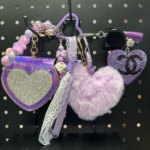Purple Heart Luxury Bag Charm Set | Exact Set Shown